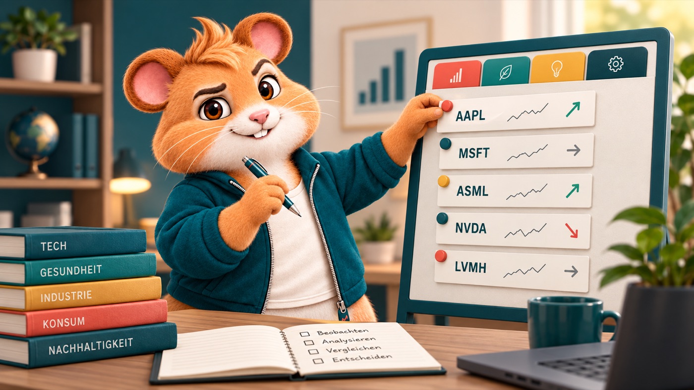 Trendaktienhamster organisiert eine übersichtliche Aktien-Watchlist